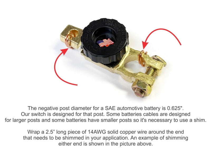 GAMA Electronics Top Post Battery Master Disconnect Switch - Image 4